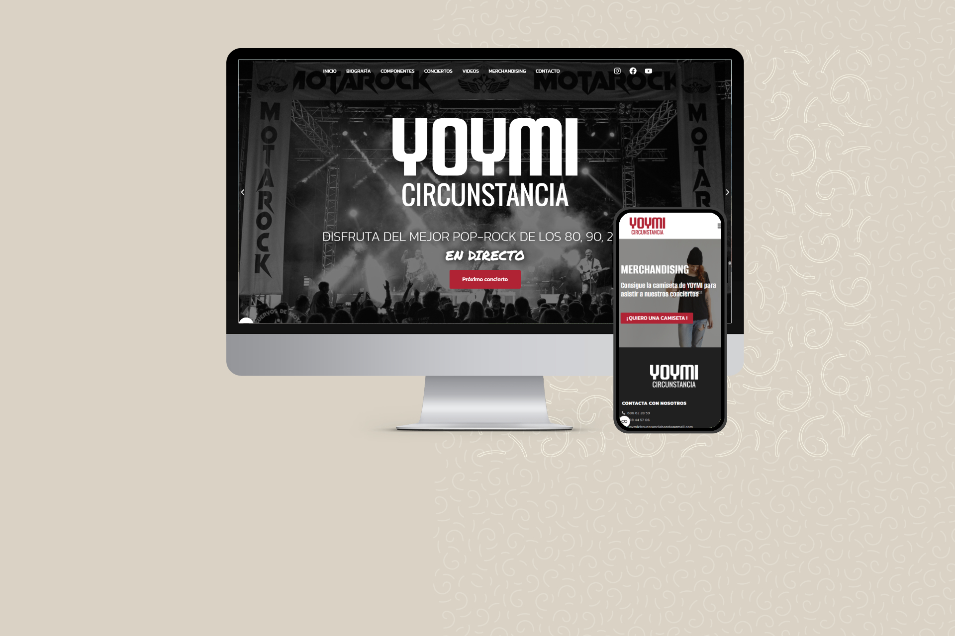Diseño Web grupo de música YO Y MI CIRCUNSTANCIA